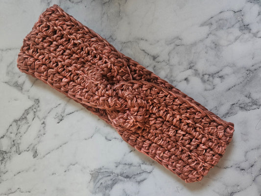 Crochet Twist Headband (Chai Latte)